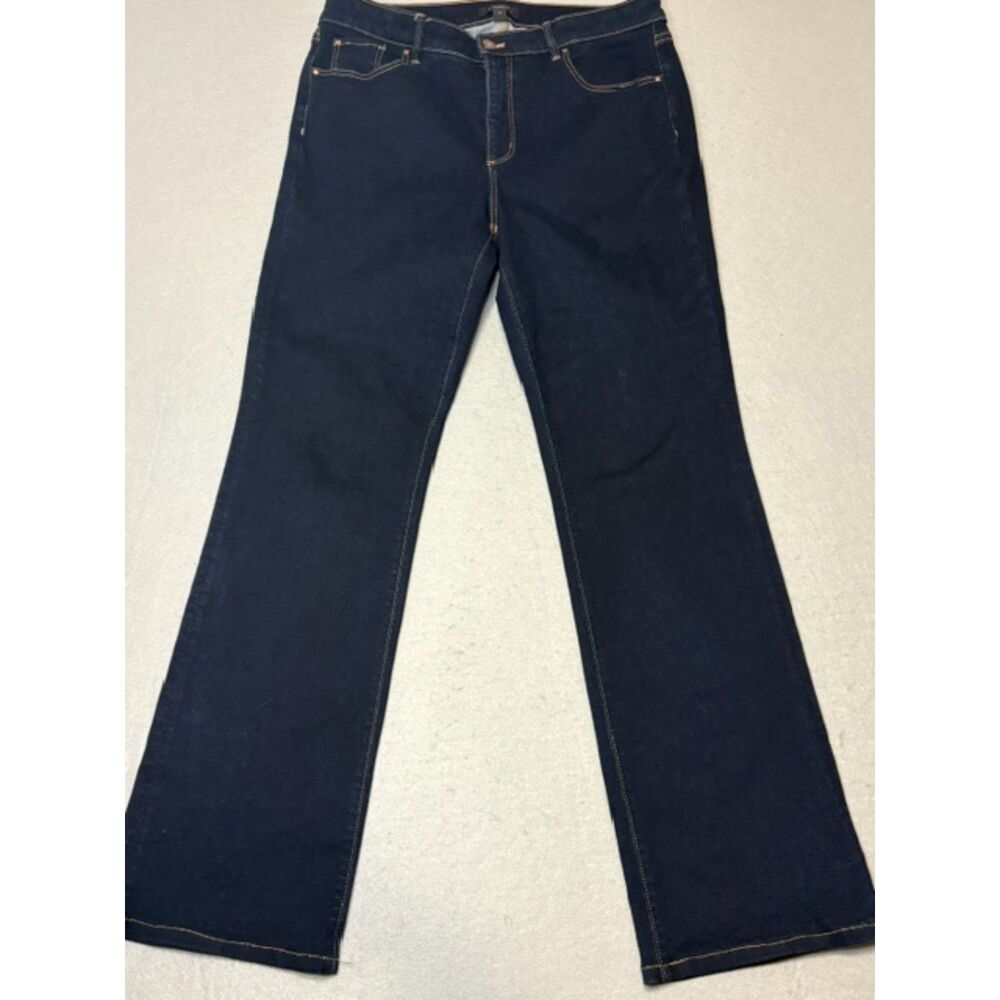 Ann Taylor The Slim Boot Curvy Fit Womens Jeans 12 Dark Wash Stretch NWOT